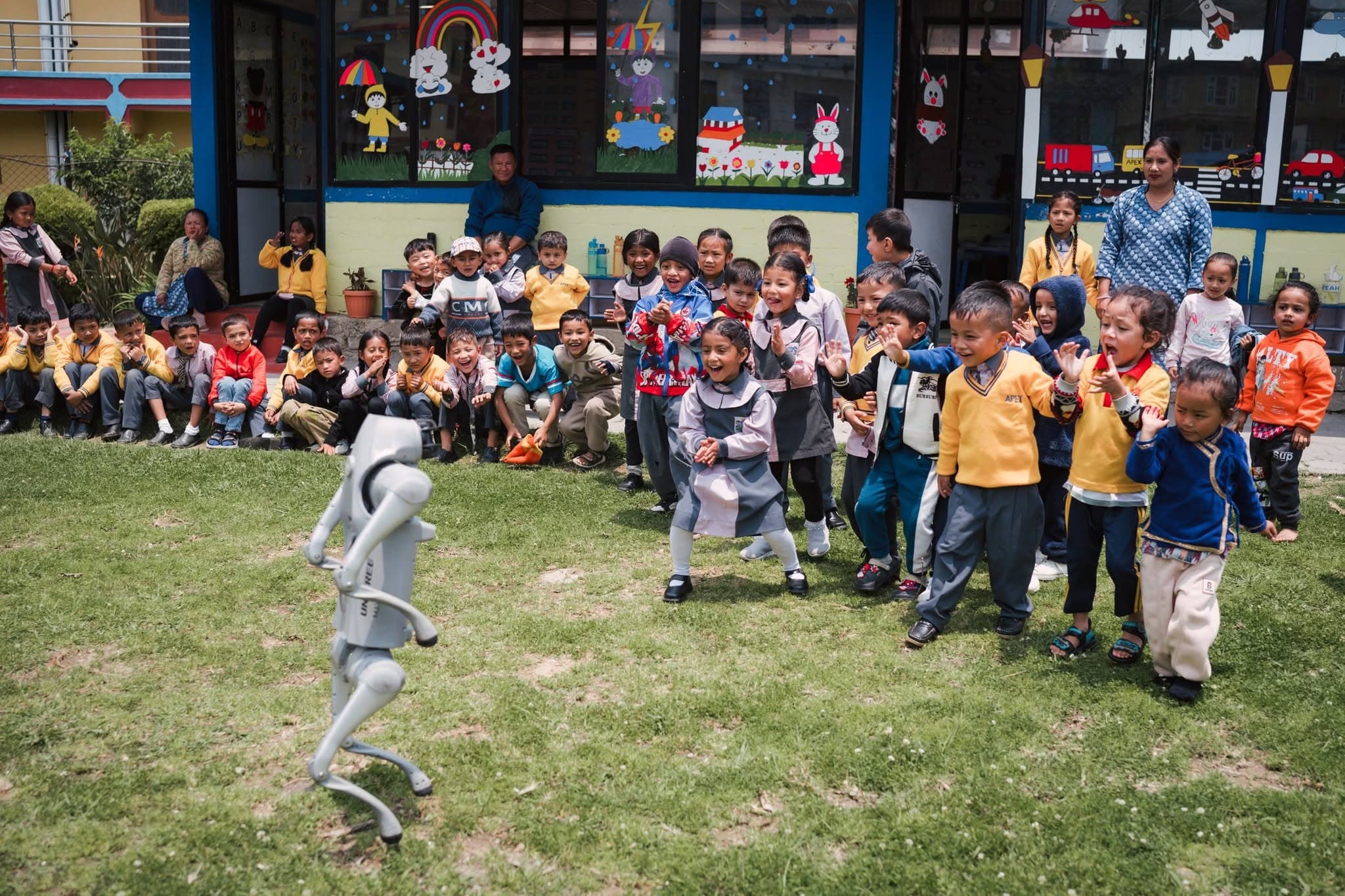 Robotics showcase in school