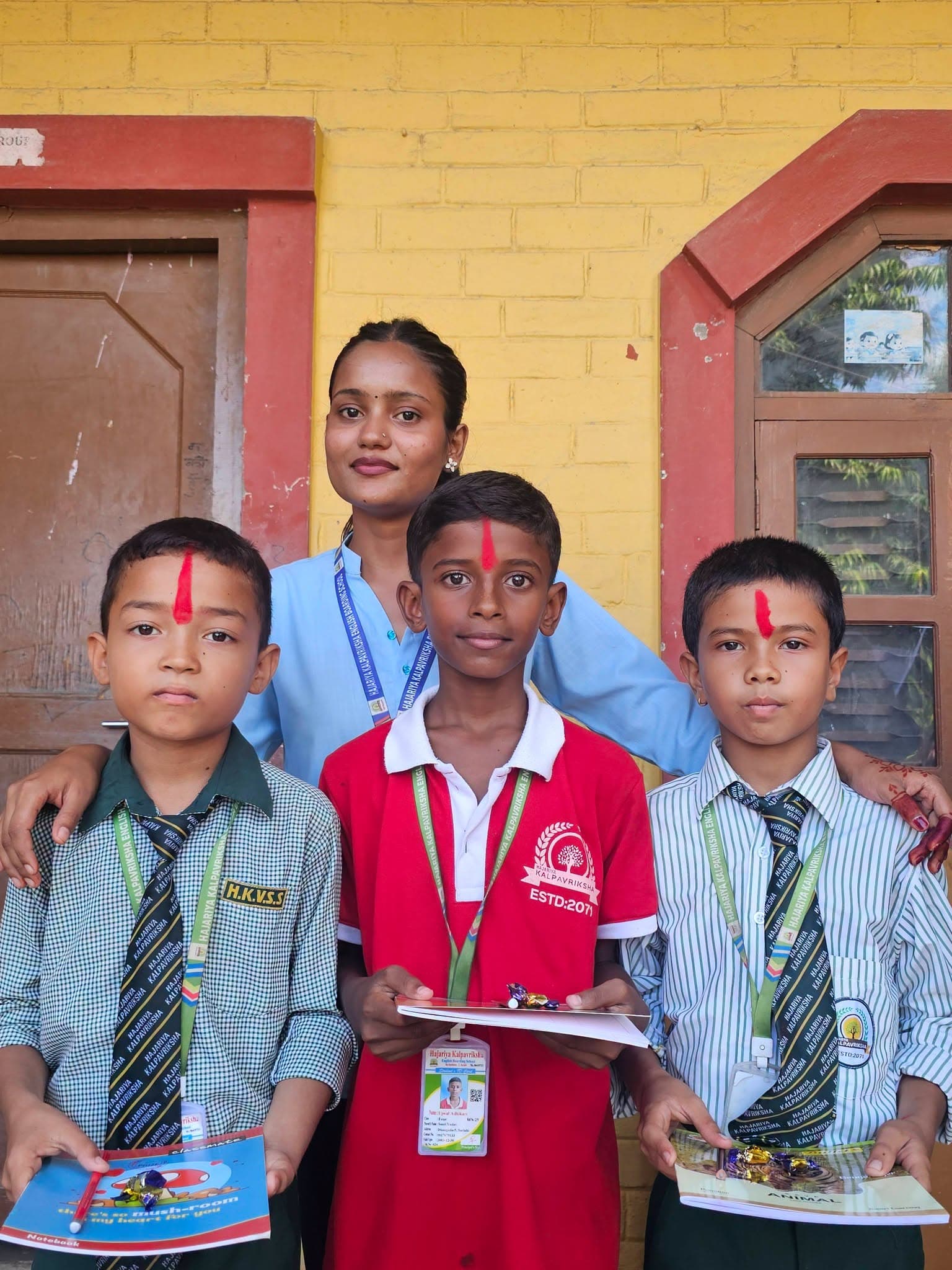Students in primary classroom
